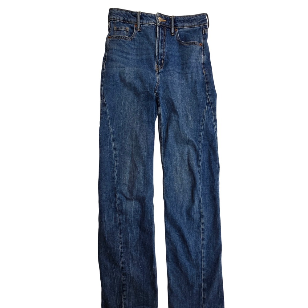 Old Navy Women's Dark Blue Wide Leg Jeans